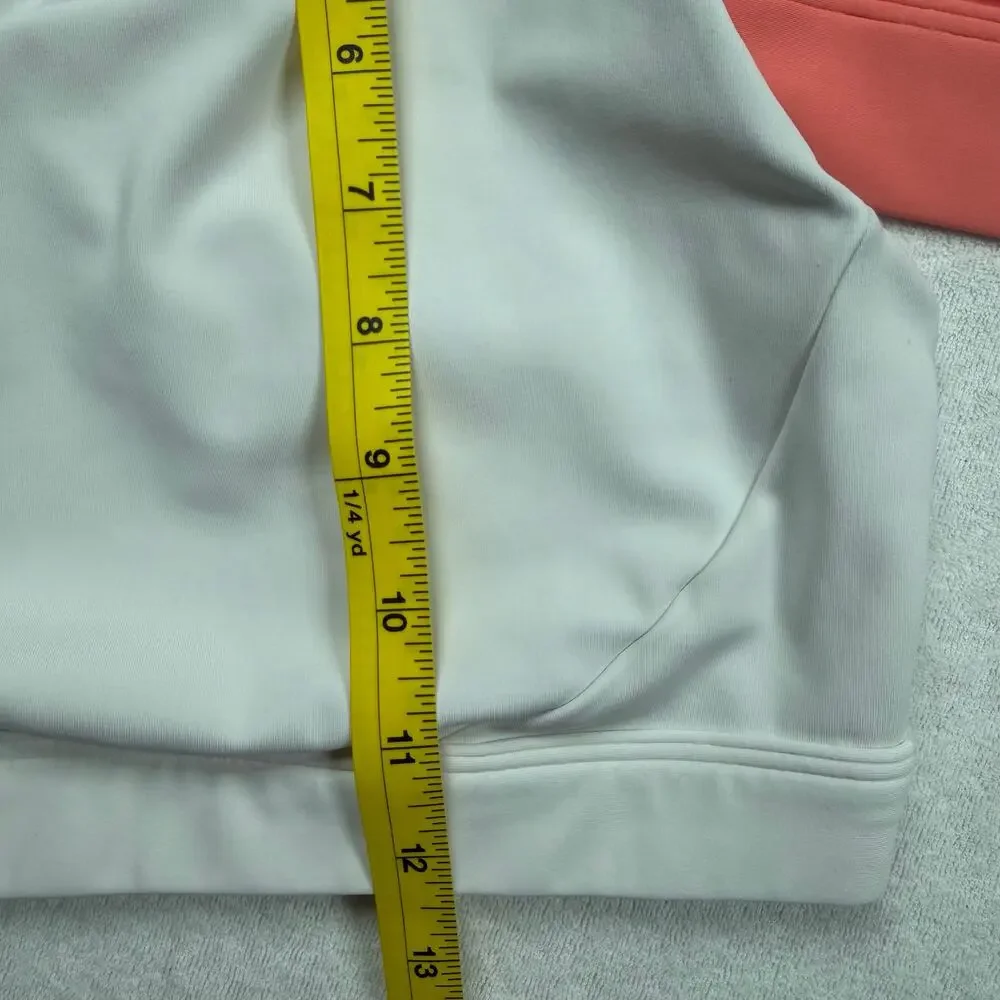 Athleta Sports Bra Lot of 2 Women’s Medium Gray Coral Racerback No Pads